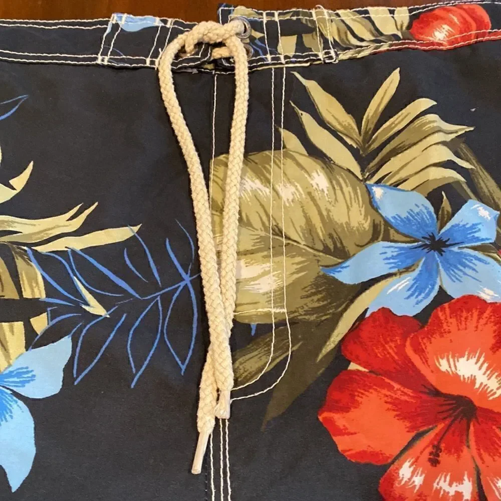 Caribbean Joe Men’s Floral Swim Board Shorts Size XXL